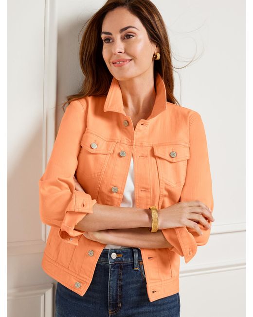 Talbots Orange Classic Jean Jacket