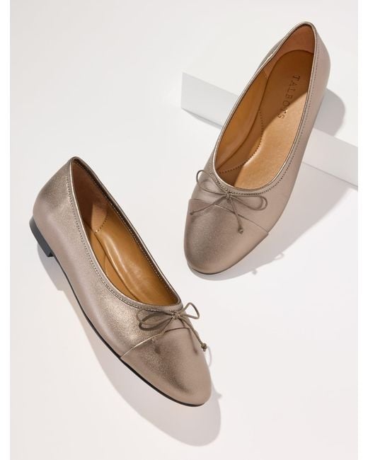 Talbots White Ansly Nappa Ballet Flats