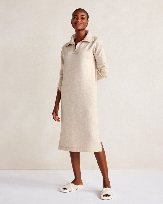 Talbots Natural Fleece Half-zip Dress