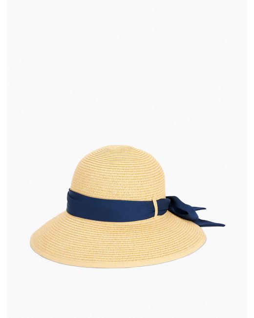 Talbots Blue Scarf Detail Floppy Hat