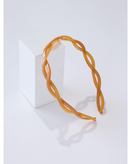 Talbots White Braided Headband