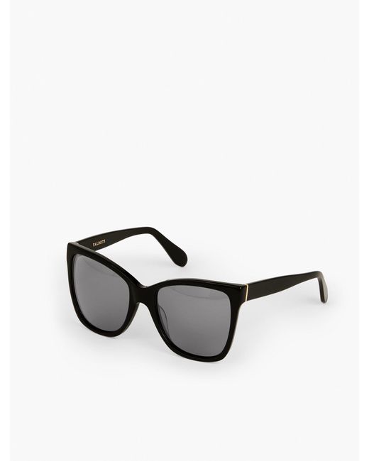 Talbots Black Bridget Cat's-eye Sunglasses