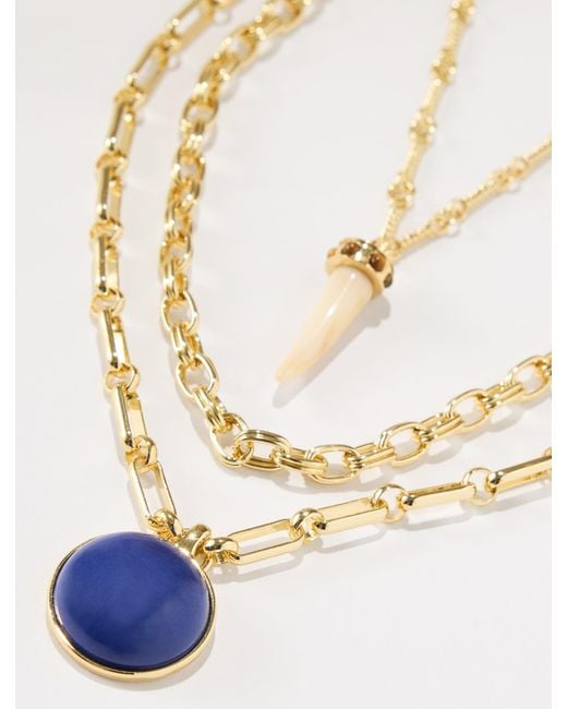 Talbots Metallic Charm Collection Layered Necklace