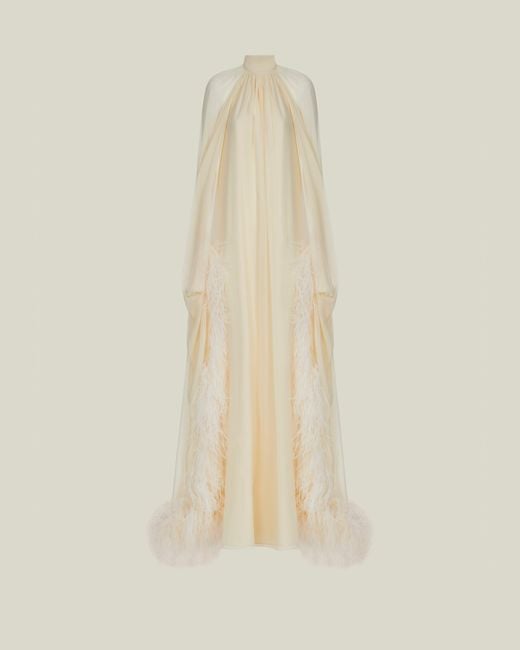 Taller Marmo Natural Feathered Eterea Gown