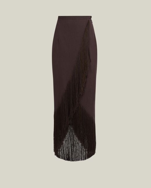 Taller Marmo Brown El Pareo Linen Skirt