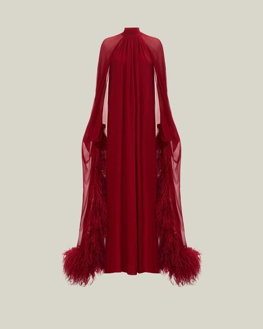 Taller Marmo Feathered Eterea Gown