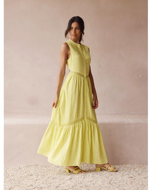 Talulah Lace Luna Maxi Dress in Yellow | Lyst