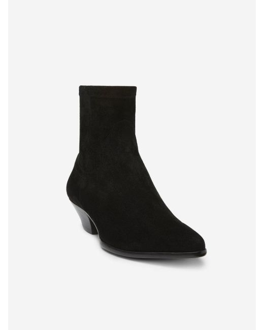 black suede booties flat heel