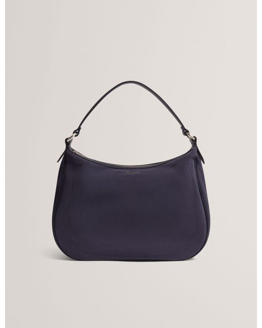 Ted Baker Blue Samiyra Suede Hobo Bag With Webbing Strap