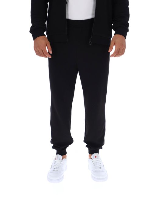 Ted Baker Black Lee Piquet Cuffed Tracksuit Joggers for men