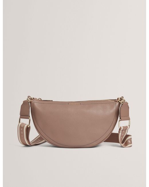 Ted Baker Pink Lorreen Webbing Strap Leather Sling Crossbody Bag