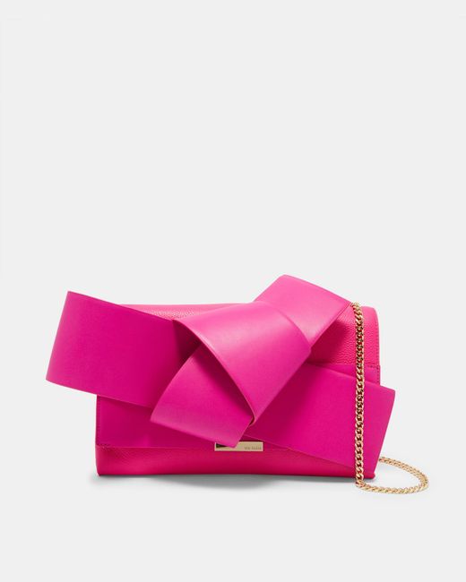 Ted Baker Giant Knot Bow Clutch Bag in Pink | Lyst Australia