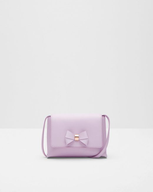 Ted Baker Purple Bow Detail Leather Crossbody Bag