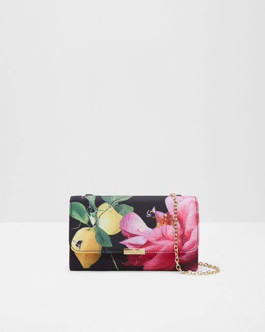 Ted Baker Black Citrus Bloom Clutch Bag
