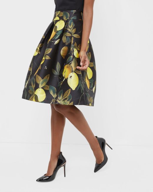 Ted Baker Black Citrus Bloom Full Skirt