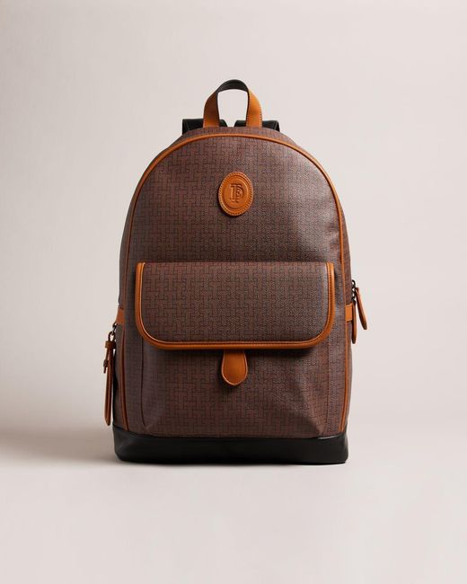 Ted Baker T Monogram Backpack in Brown for Men | Lyst