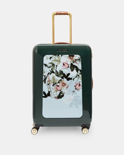 Ted Baker Green Illusion Print Medium Suitcase