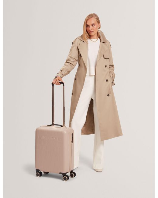 Ted Baker Natural Icon-Ptyc Croc Texture 4-Wheel Hard Suitcase