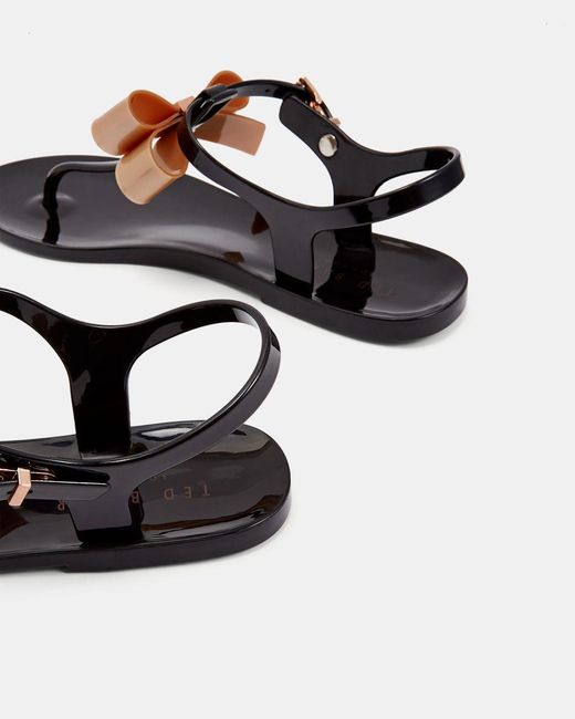 ted baker black bow sandals