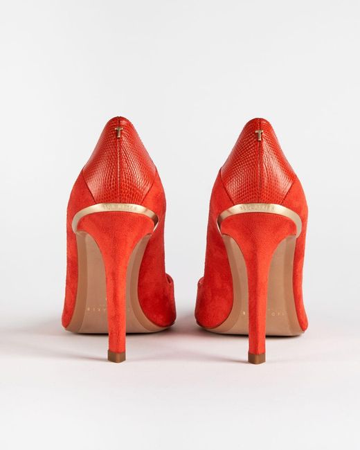 Ted Baker Scalloped High Heel Court Shoes in Orange | Lyst