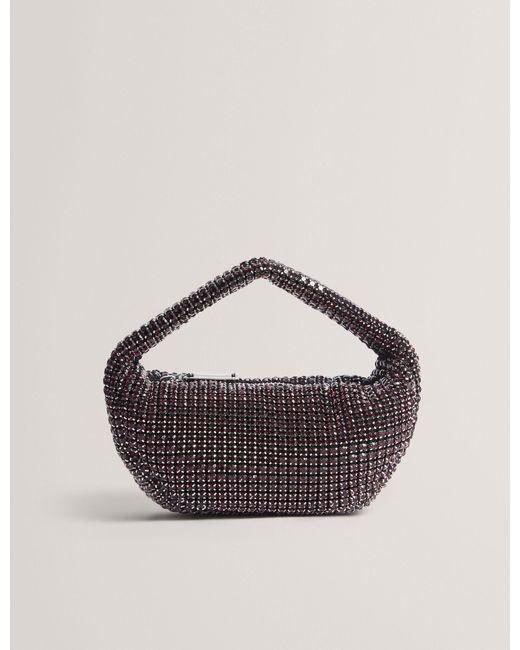 Ted Baker Multicolor Crystol Crystal Embellished Mini Slouch Handbag