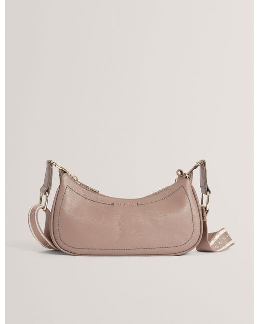 Ted Baker Natural Laarna Webbing Strap Leather Shoulder Bag