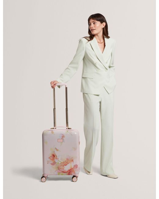 Ted Baker Natural Mb-Pnkc Magnolia Floral 4-Wheel Hard Suitcase
