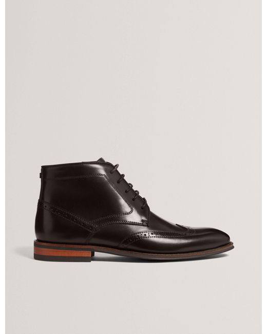 Ted Baker Brown Brogue Chukka Boot for men