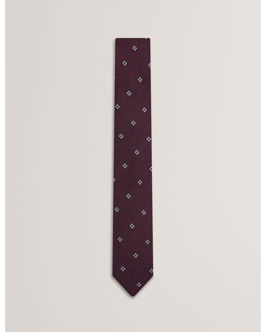 Ted Baker Purple Tadeon Mini Diamond Boucle Tie for men