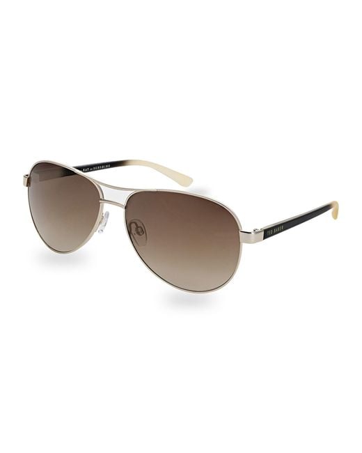 Ted Baker Metallic Oliverg Metal Frame Aviator Sunglasses for men