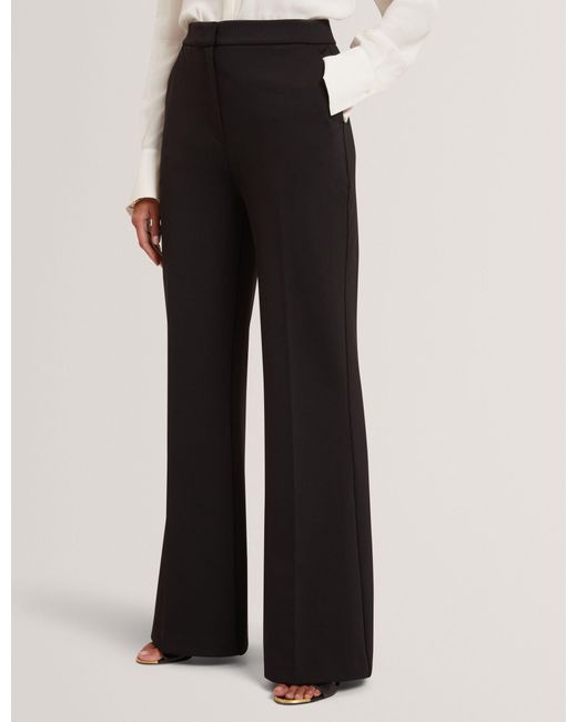 Ted Baker White Tailored High Waisted Flared Trousers