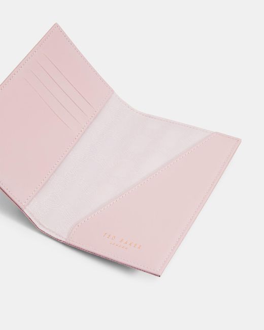 Ted Baker Bow Leather Passport Holder in Pink | Lyst