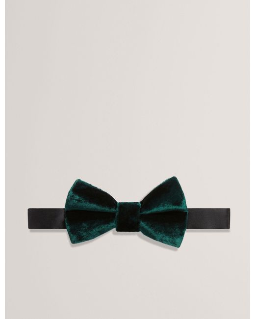 Ted Baker Black Sanzio Velvet Silk Blend Bow Tie for men