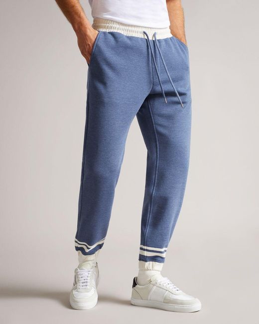 Pantalón Chándal Detalle Rayas Ted Baker de Algodón de color Azul para  hombre | Lyst