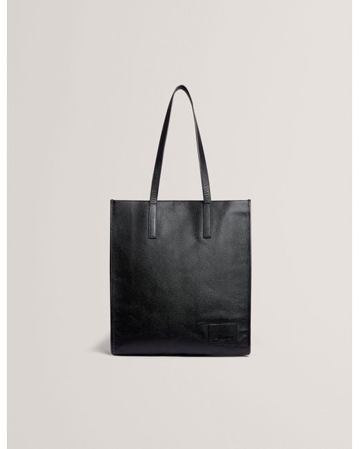 Ted Baker Black Griffis Grained Leather Tall Tote Bag for men