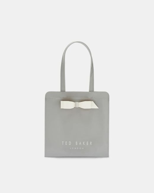 Ted Baker Gray Almacon Bow Detail Large Icon Bag