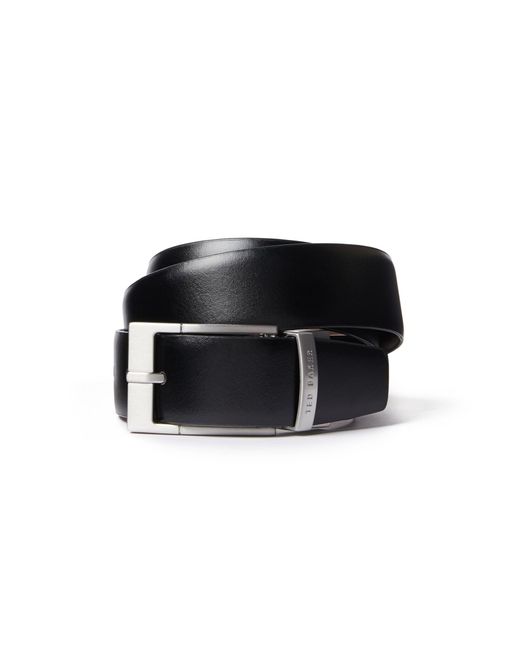 Ted Baker Black Connary Reversible Smooth Leather Belt for men