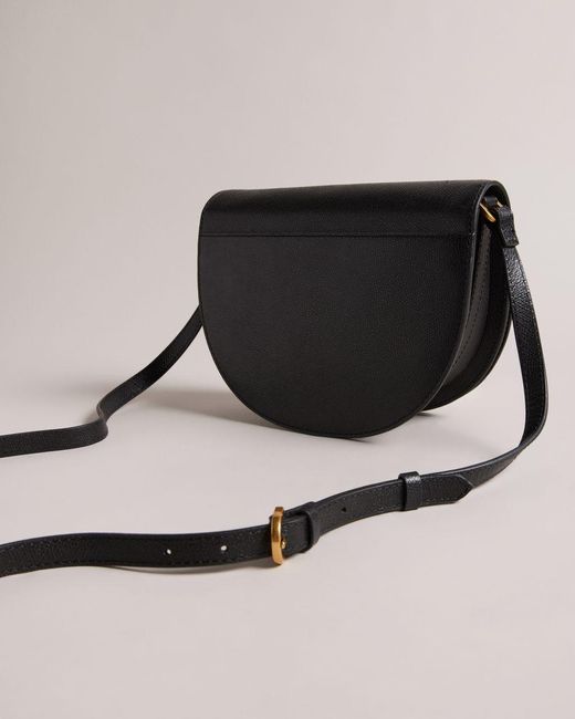 Ted Baker Leather Padlock Saddle Bag in Black Lyst