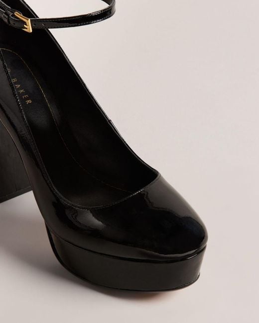 Ted Baker Patent Faux Leather Platform Heels in Black Lyst