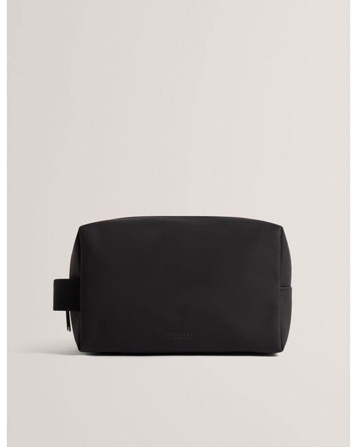 Ted Baker Black Ryon Water Resistant Rubberised Washbag for men