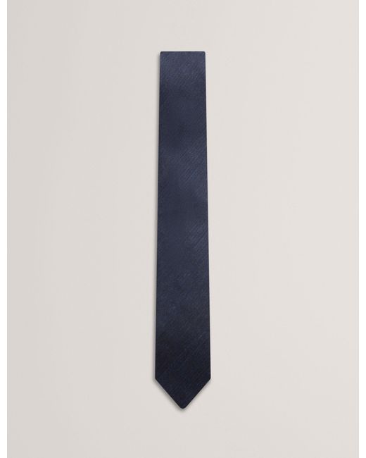 Ted Baker Blue Amedeo Heathered Weave Wool Silk Tie for men