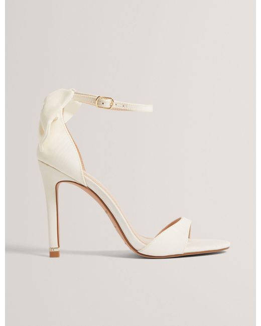 Ted Baker Natural Sofeela Bow Heel Grosgrain Stiletto Sandals