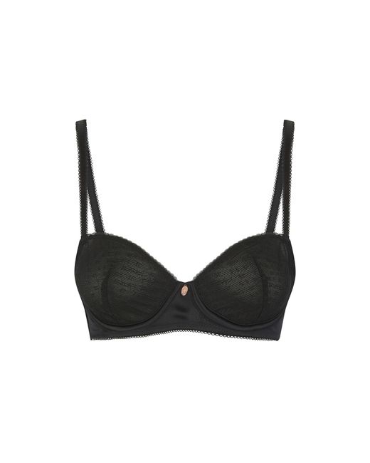 Ted Baker Black Iris Branded Mesh Wired Full Cup Bra