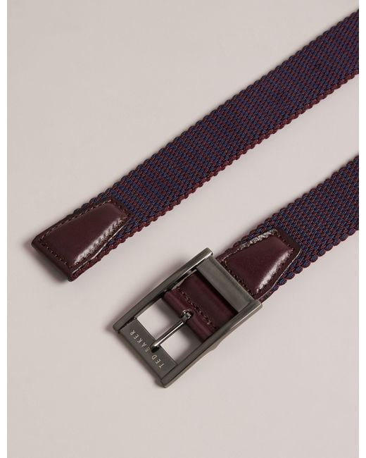 Ted Baker Natural Colummm Reversible Woven Elasticated Belt for men