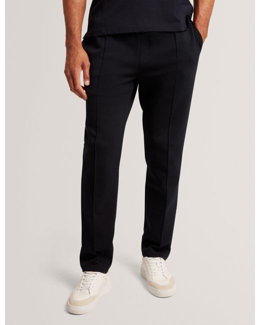 Ted Baker Black Rellas Stretch Cotton Pull-On Straight Leg Joggers for men