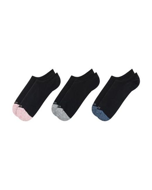 Ted Baker Black 3 Pack Branded Liner Trainer Socks for men
