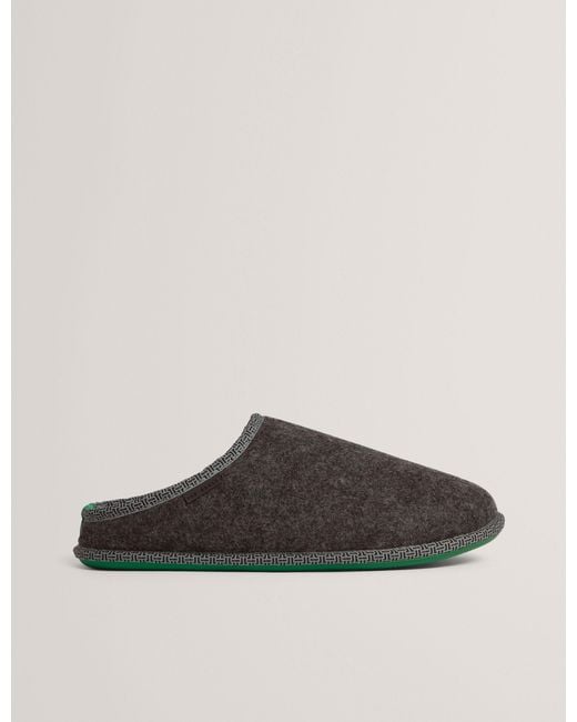 Ted Baker Multicolor Simmonn Felt Plush Lined Mule Slippers for men