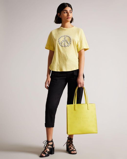 ted baker yellow tote bag