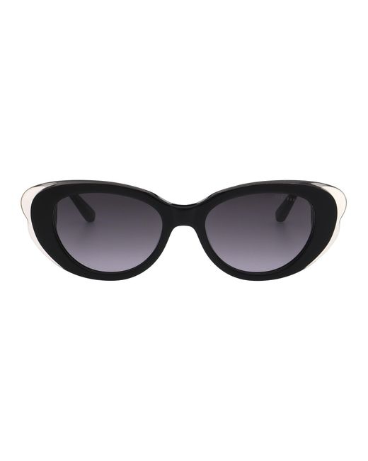 Ted Baker Black Brontebp Oval Butterfly Frame Sunglasses