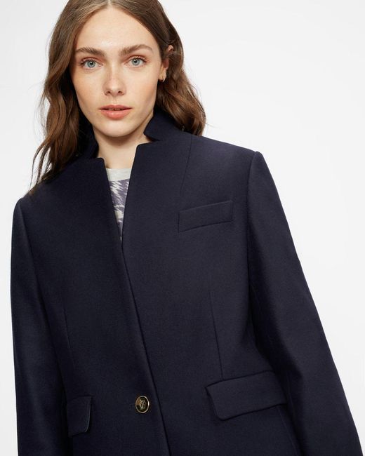 baker by ted baker navy mix fabric parka